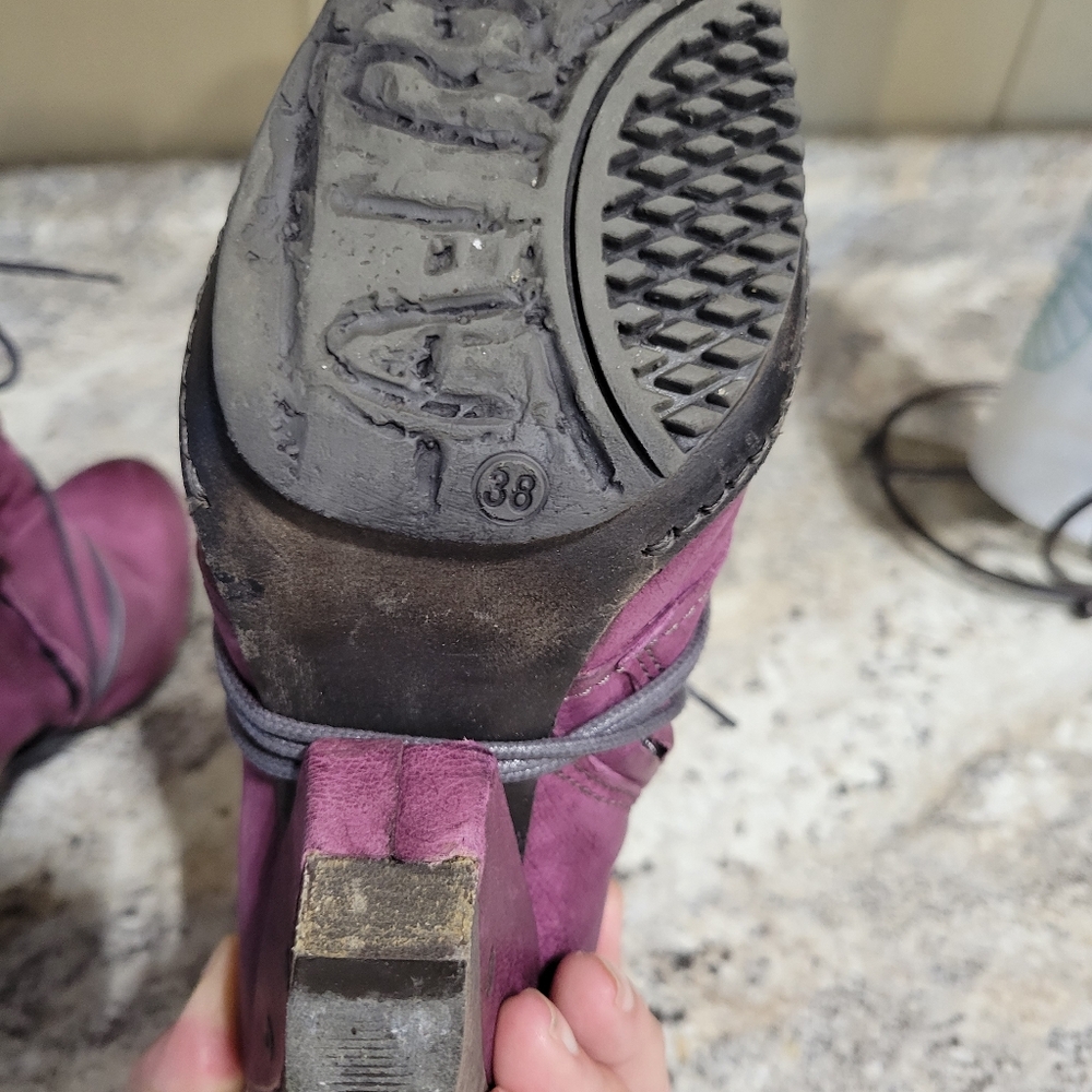 EUC Vintage A.S.98 AIRSTEP Women's PLUM Retro Ankle Boots 38 - Picture 9 of 10